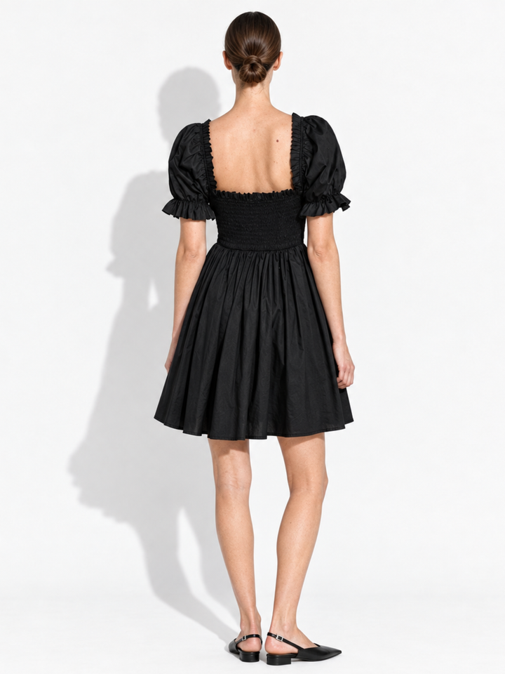Lenna Smocked Bodice Puff Sleeve Mini Dress