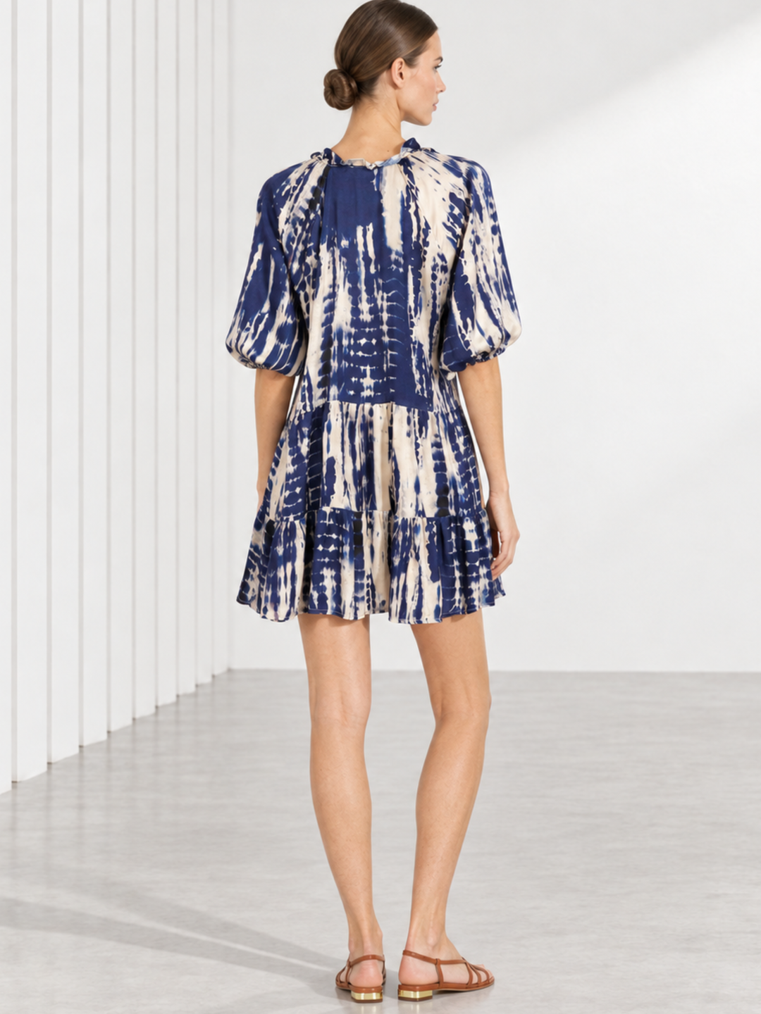 Sean Tiered Puff Sleeve Mini Dress
