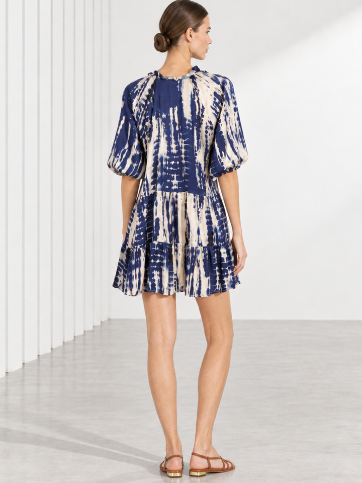 Sean Tiered Puff Sleeve Mini Dress