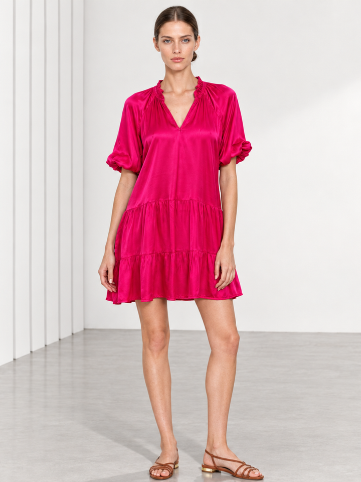 Sean Tiered Puff Sleeve Mini Dress