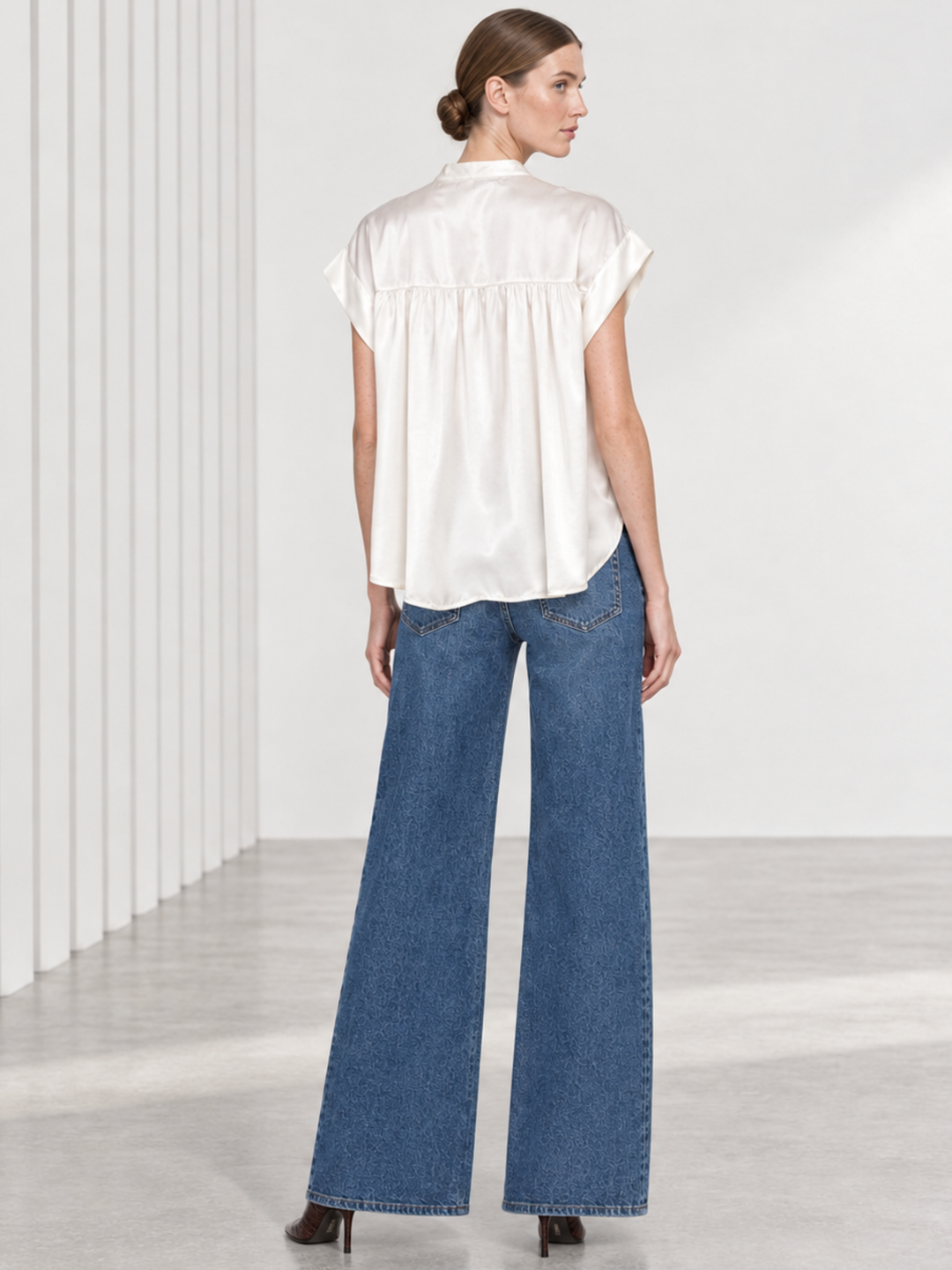 Lise Satin Cap Sleeve Top