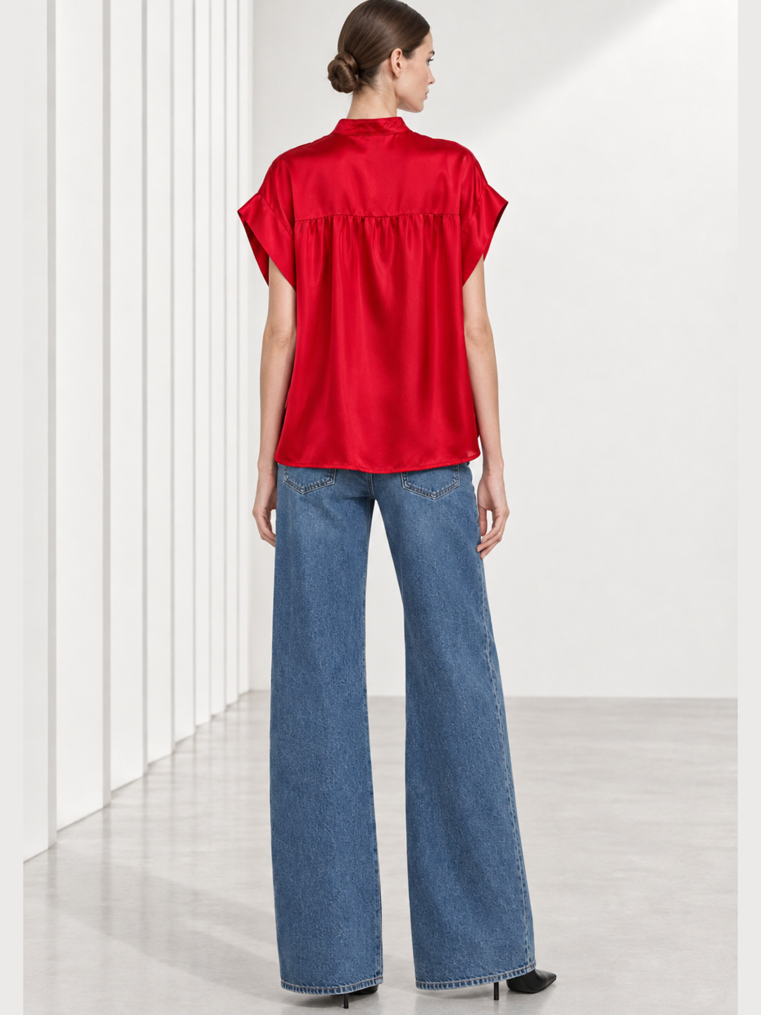 Lise Satin Cap Sleeve Top