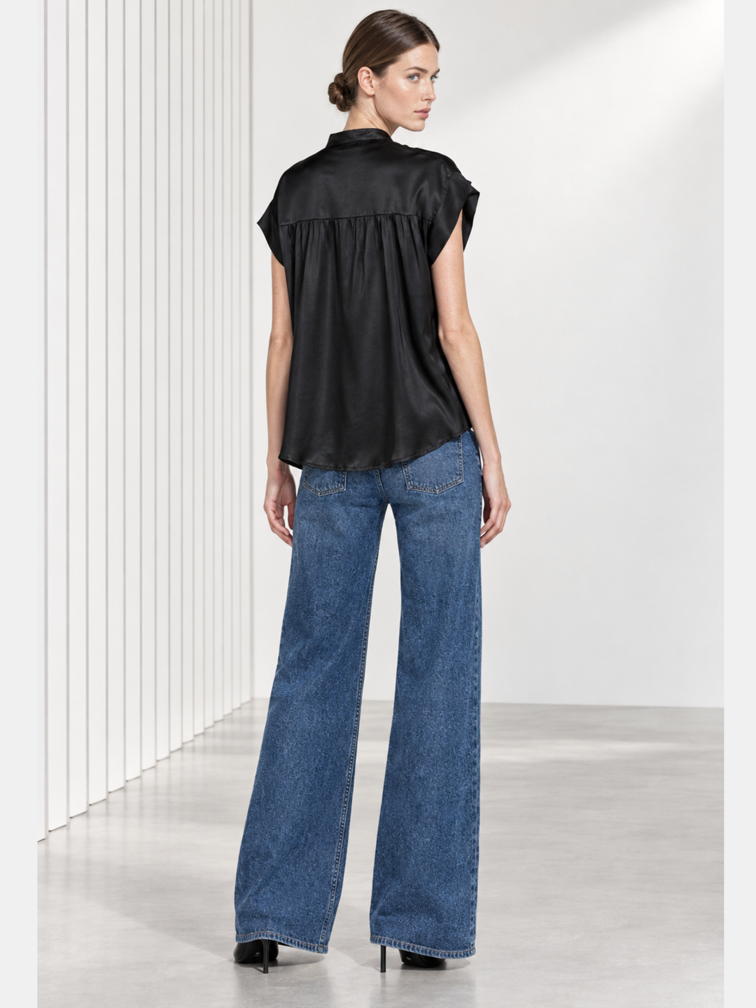 Lise Satin Cap Sleeve Top