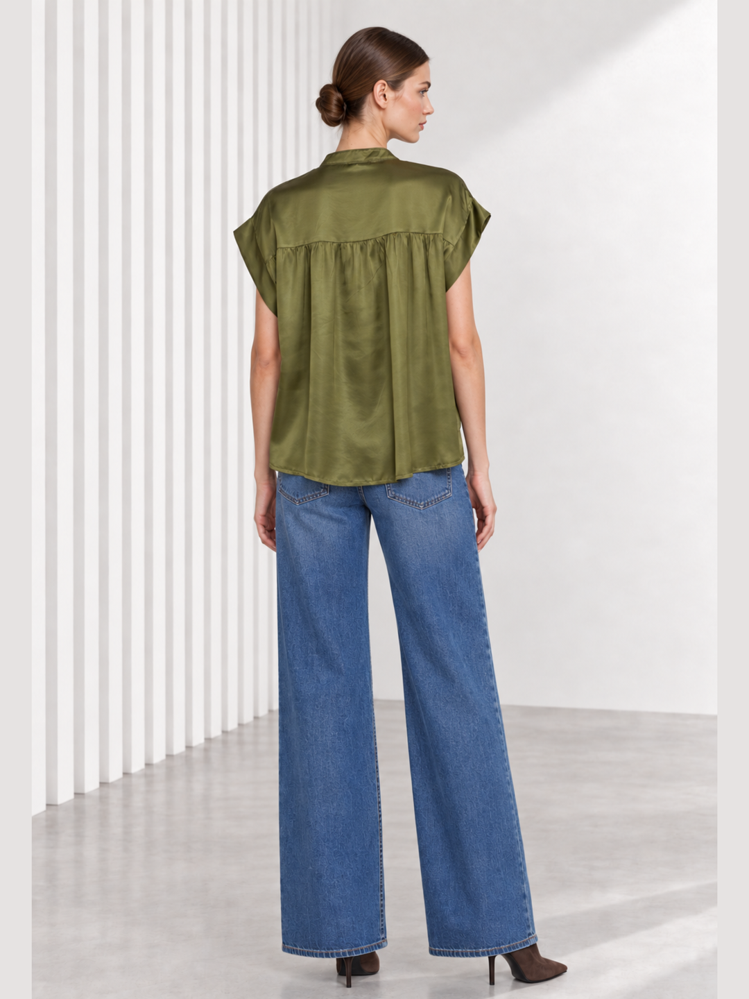 Lise Satin Cap Sleeve Top