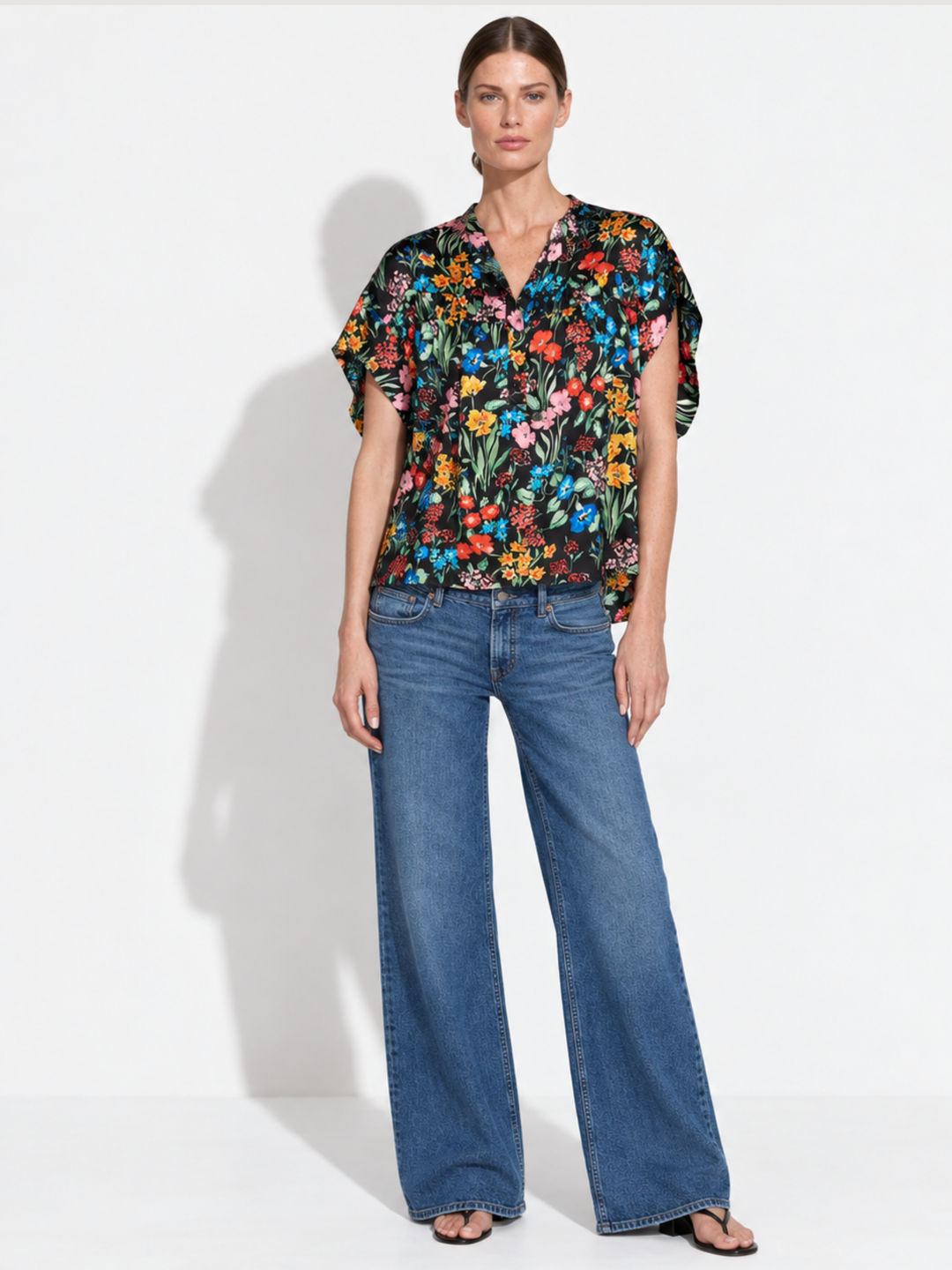 Lise Satin Cap Sleeve Top