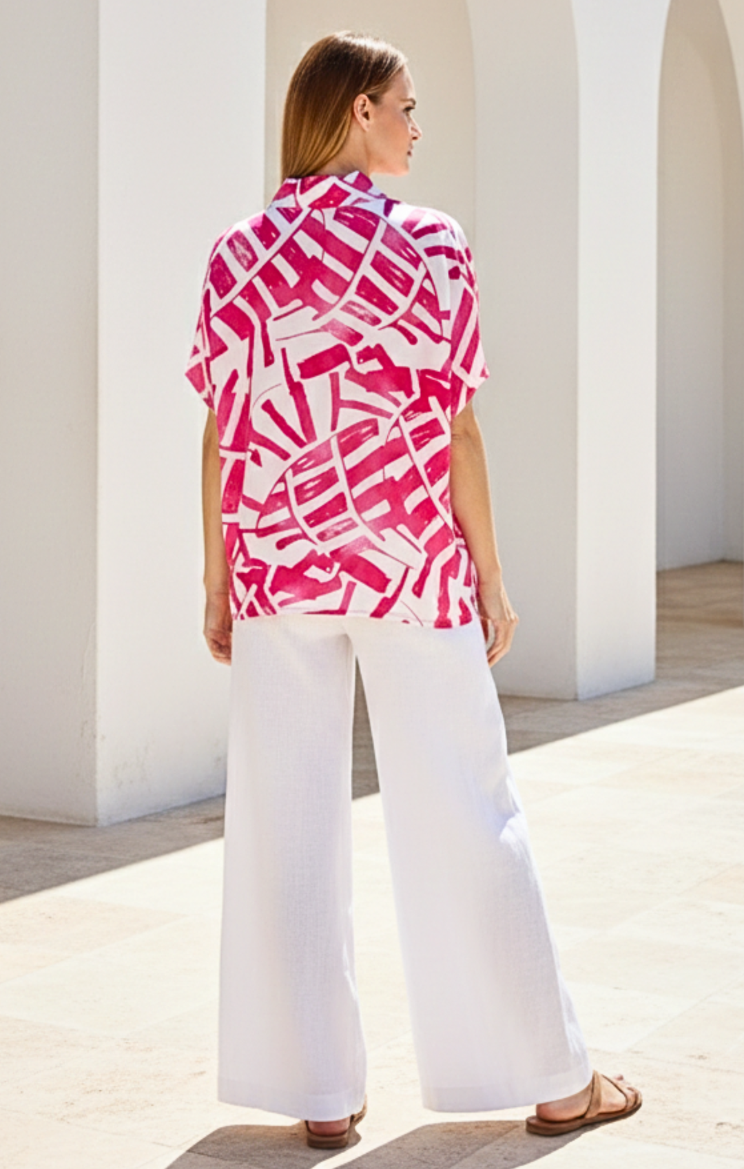 Inez Satin V-Neck Top