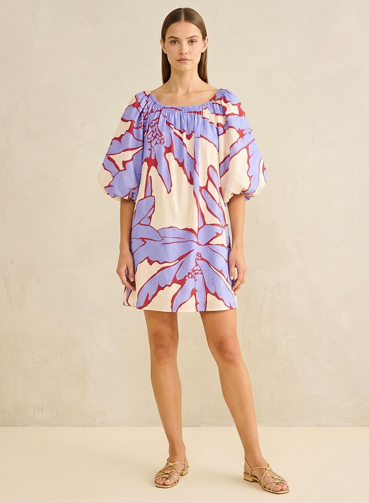 Jasmine Effortless Chic Cotton Voile Off-Shoulder Dress