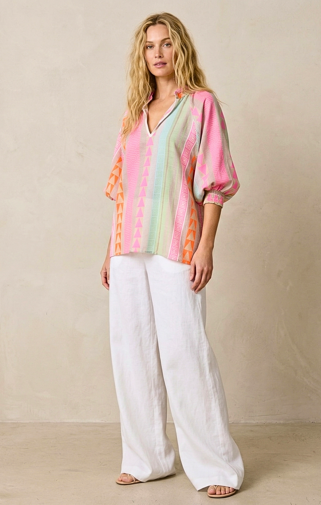 Juliette Boho Chic Jacquard Blouse