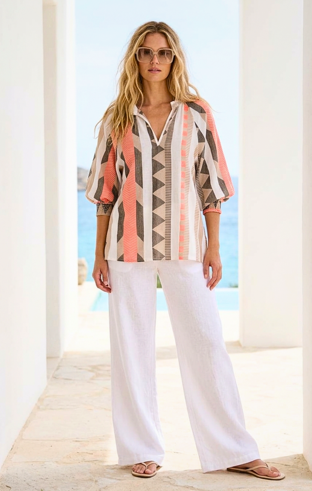 Juliette Boho Chic Jacquard Blouse