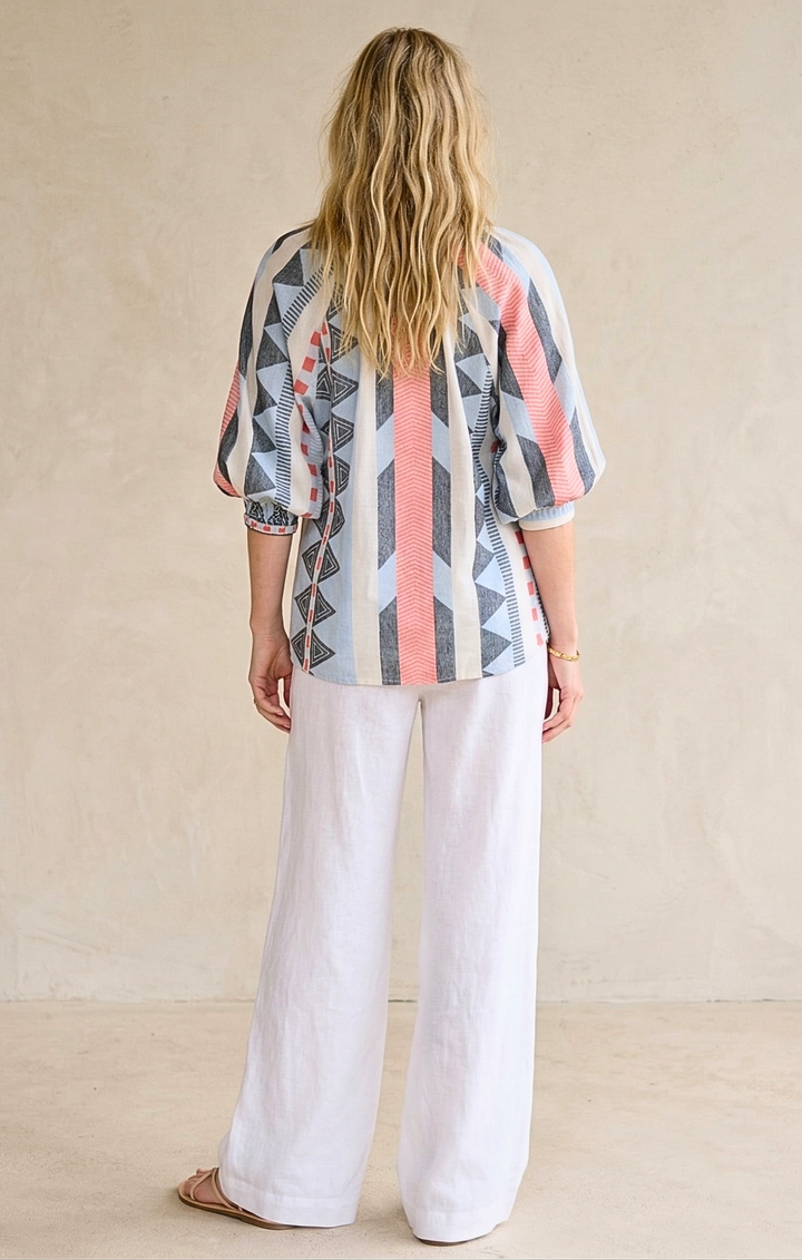 Juliette Boho Chic Jacquard Blouse