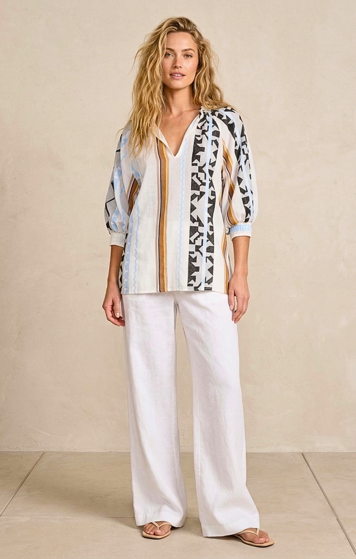 Juliette Boho Chic Jacquard Blouse