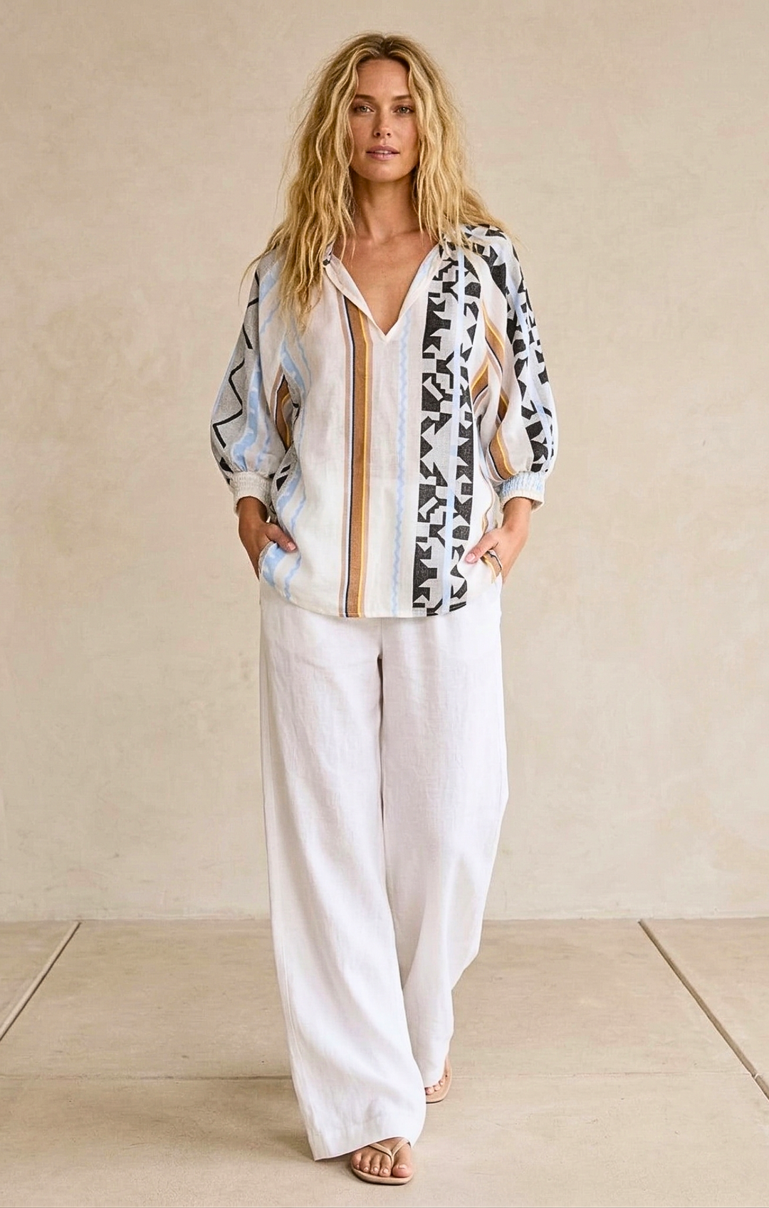 Juliette Boho Chic Jacquard Blouse