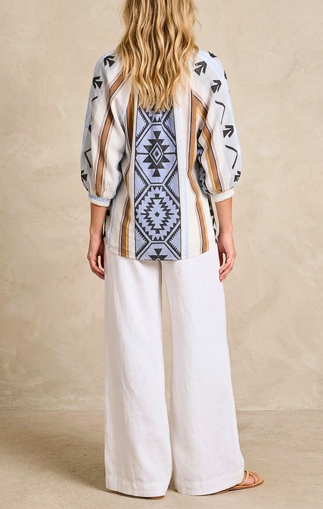 Juliette Boho Chic Jacquard Blouse