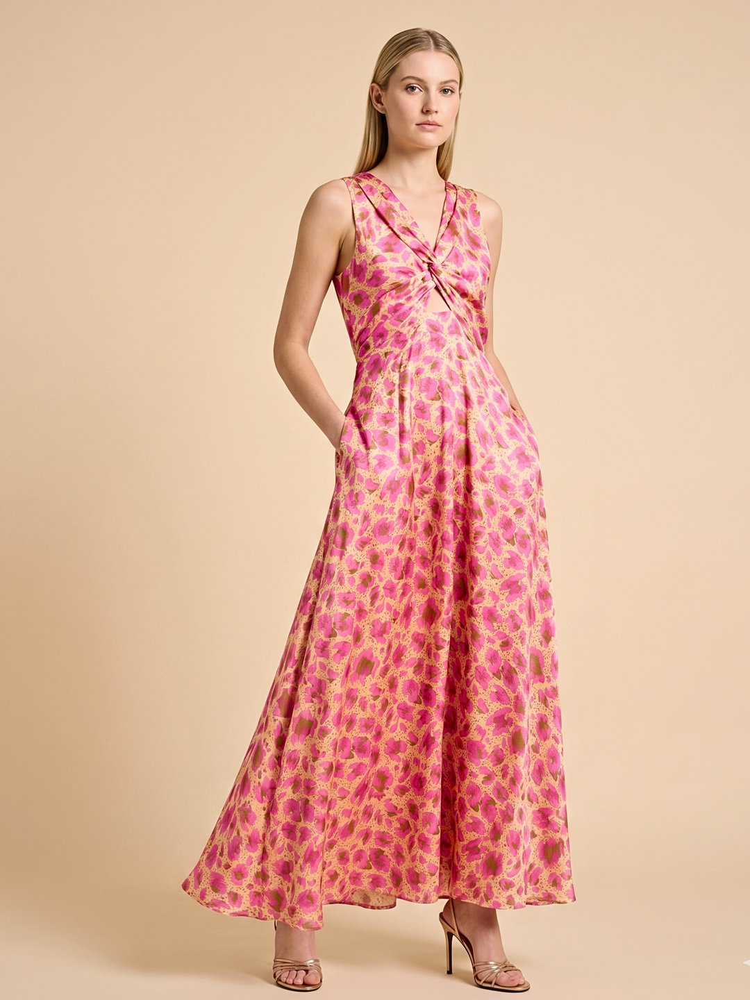 The Lela Twist-Front Maxi Dress