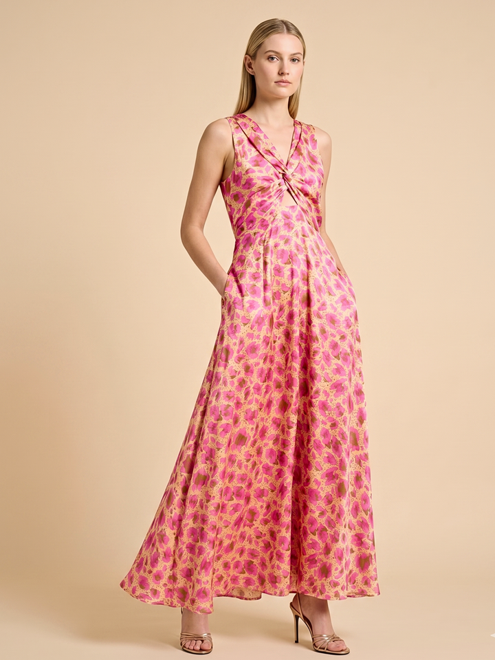The Lela Twist-Front Maxi Dress