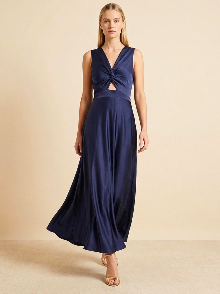 The Lela Twist-Front Maxi Dress