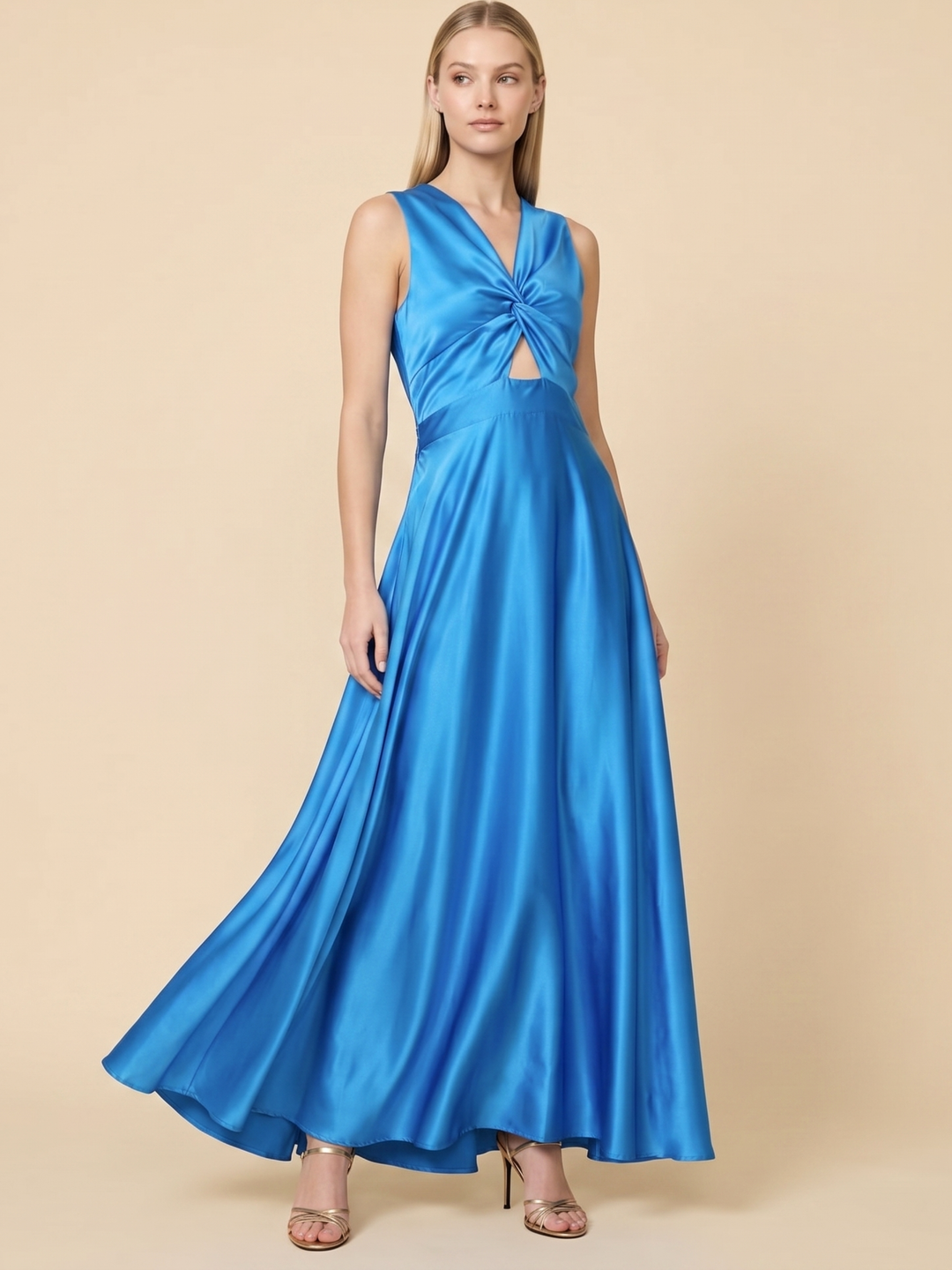 The Lela Twist-Front Maxi Dress