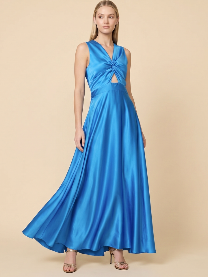 The Lela Twist-Front Maxi Dress
