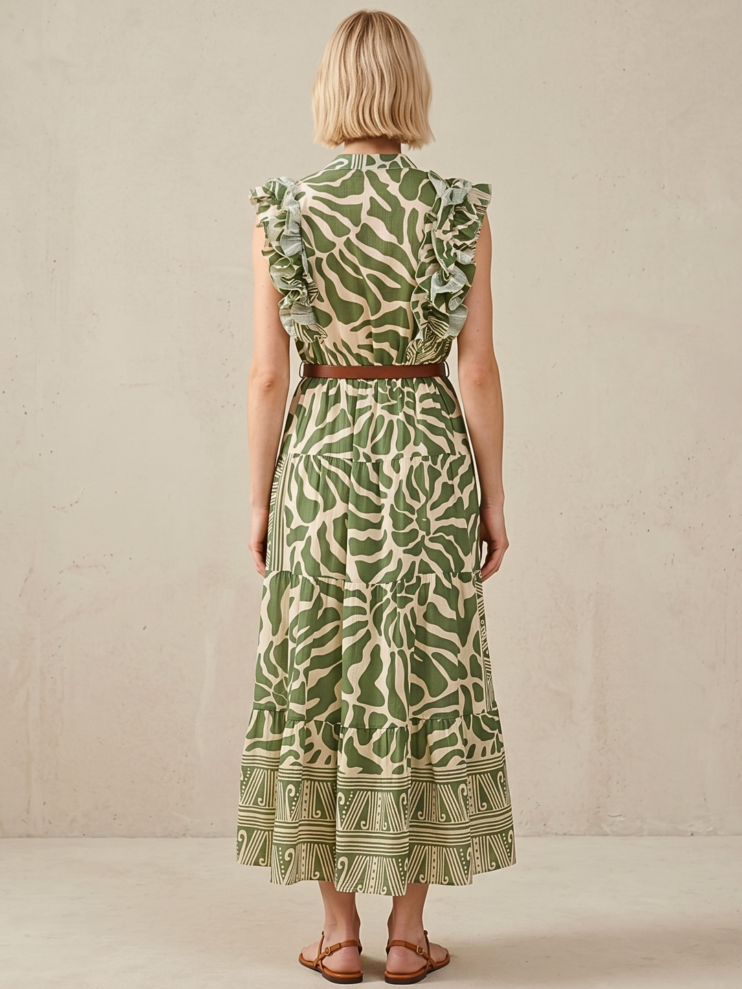 LIZ RUFFLED TIERED MAXI DRESS