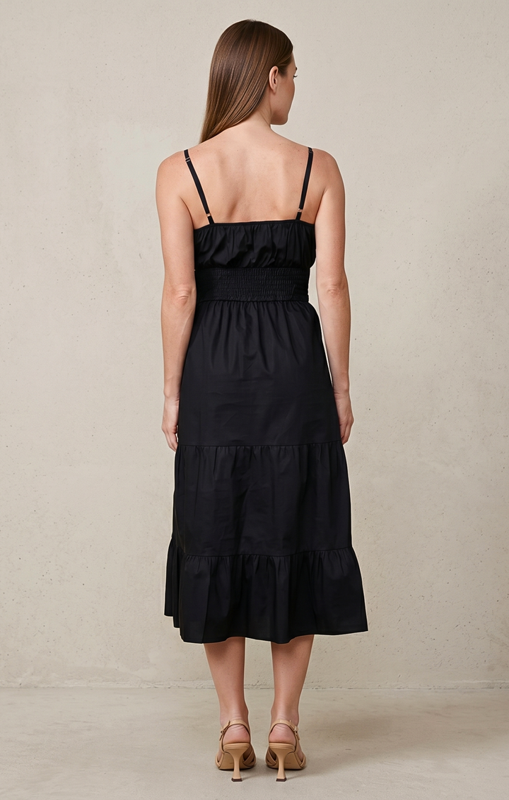 Lucille Smocked Tiered Midi Dress