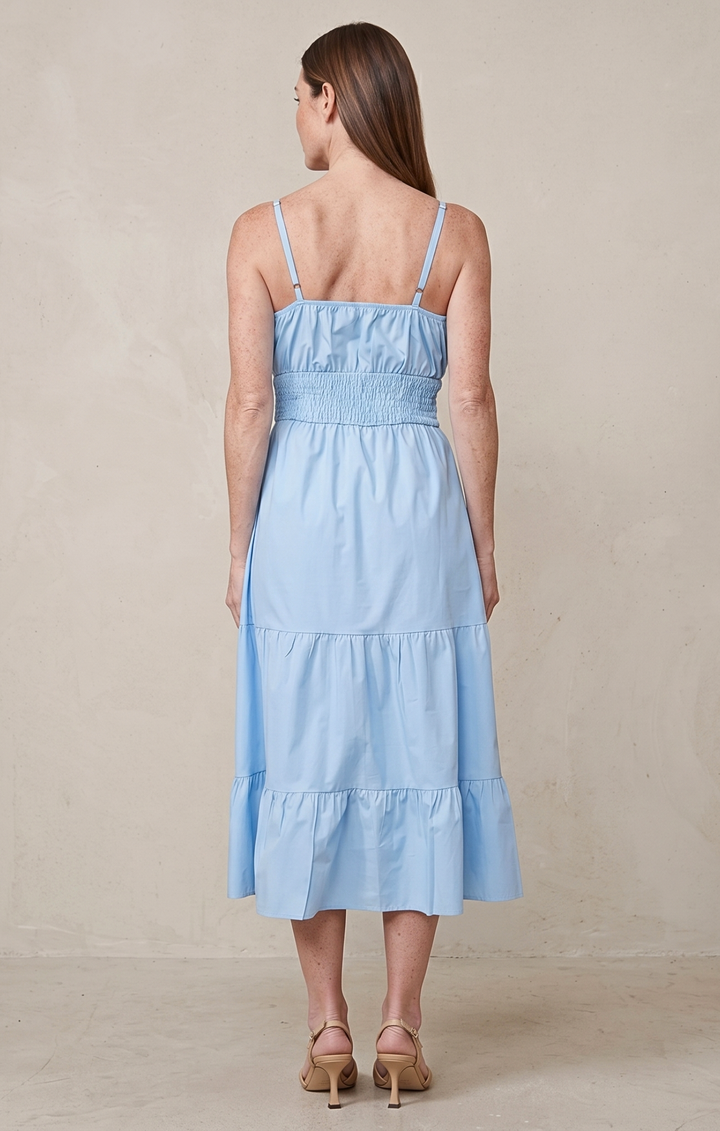Lucille Smocked Tiered Midi Dress