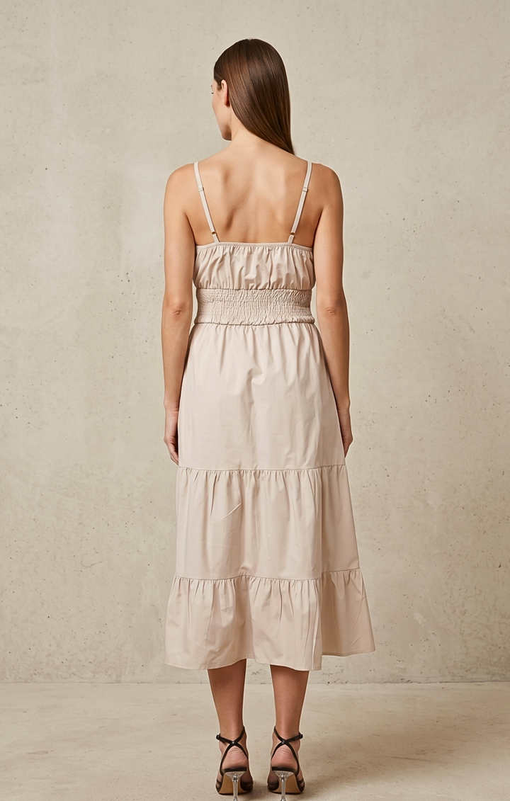 Lucille Smocked Tiered Midi Dress
