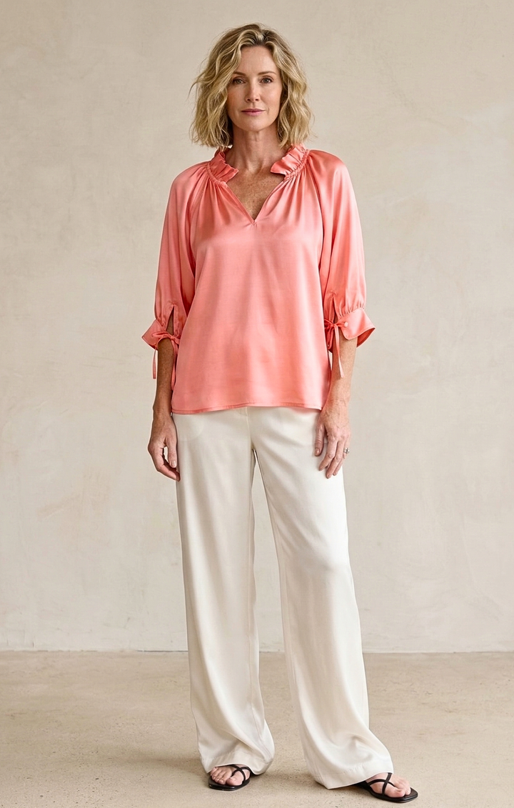 Luisa Satin Blouse