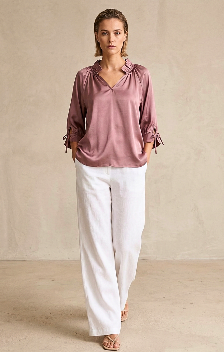 Luisa Satin Blouse
