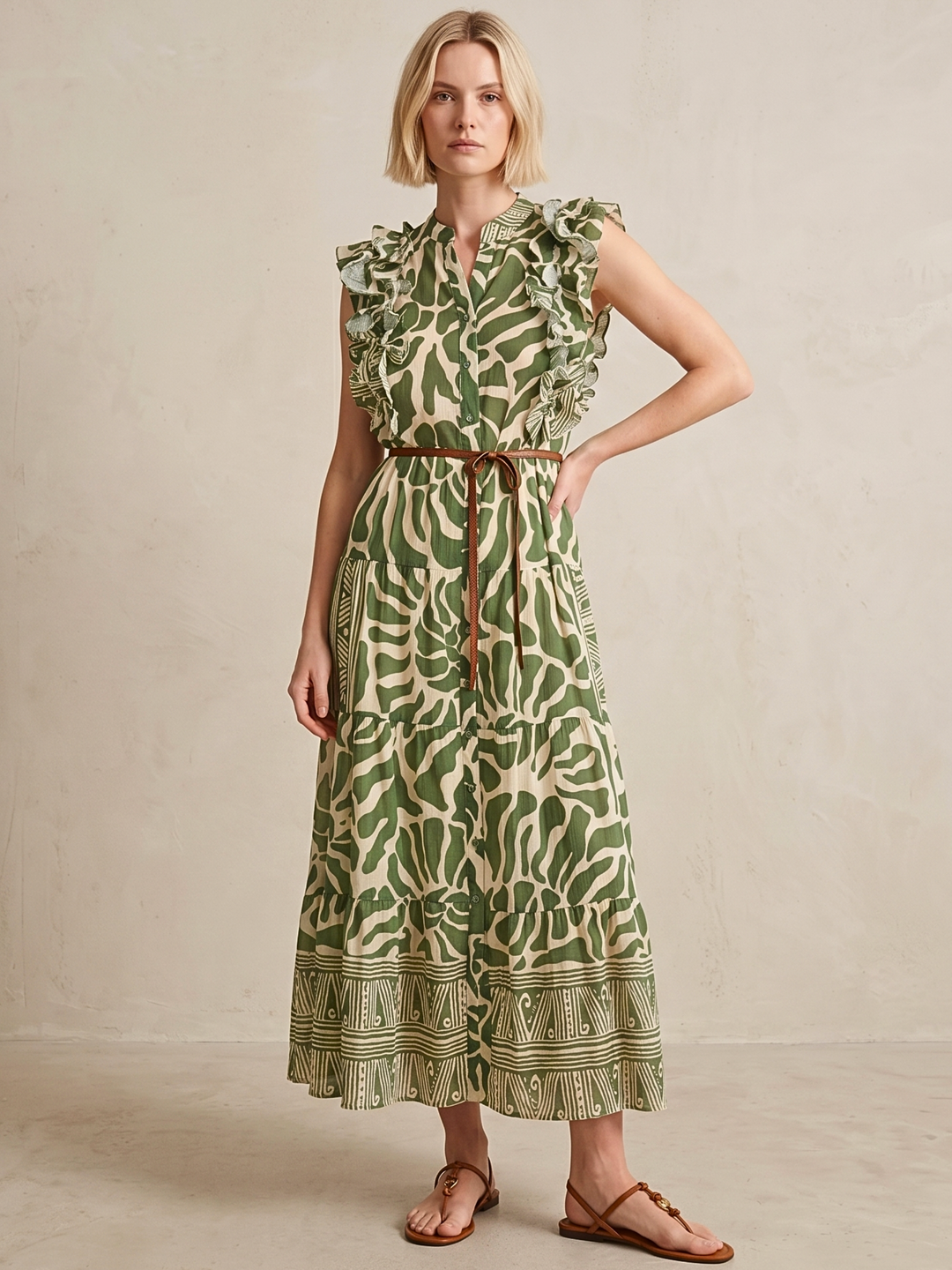LIZ RUFFLED TIERED MAXI DRESS – Shop-Sofia