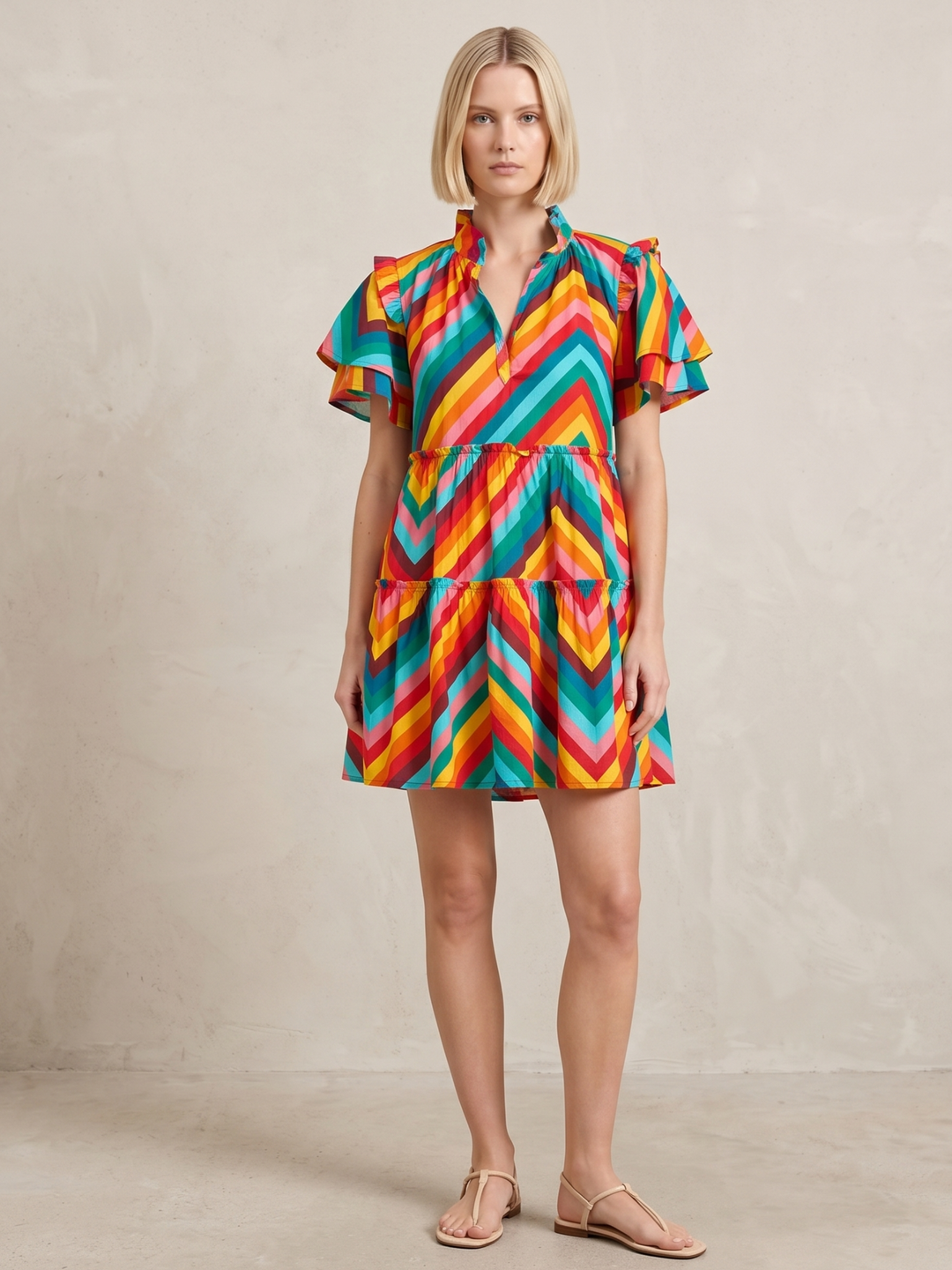 MADRID TIERED MINI DRESS