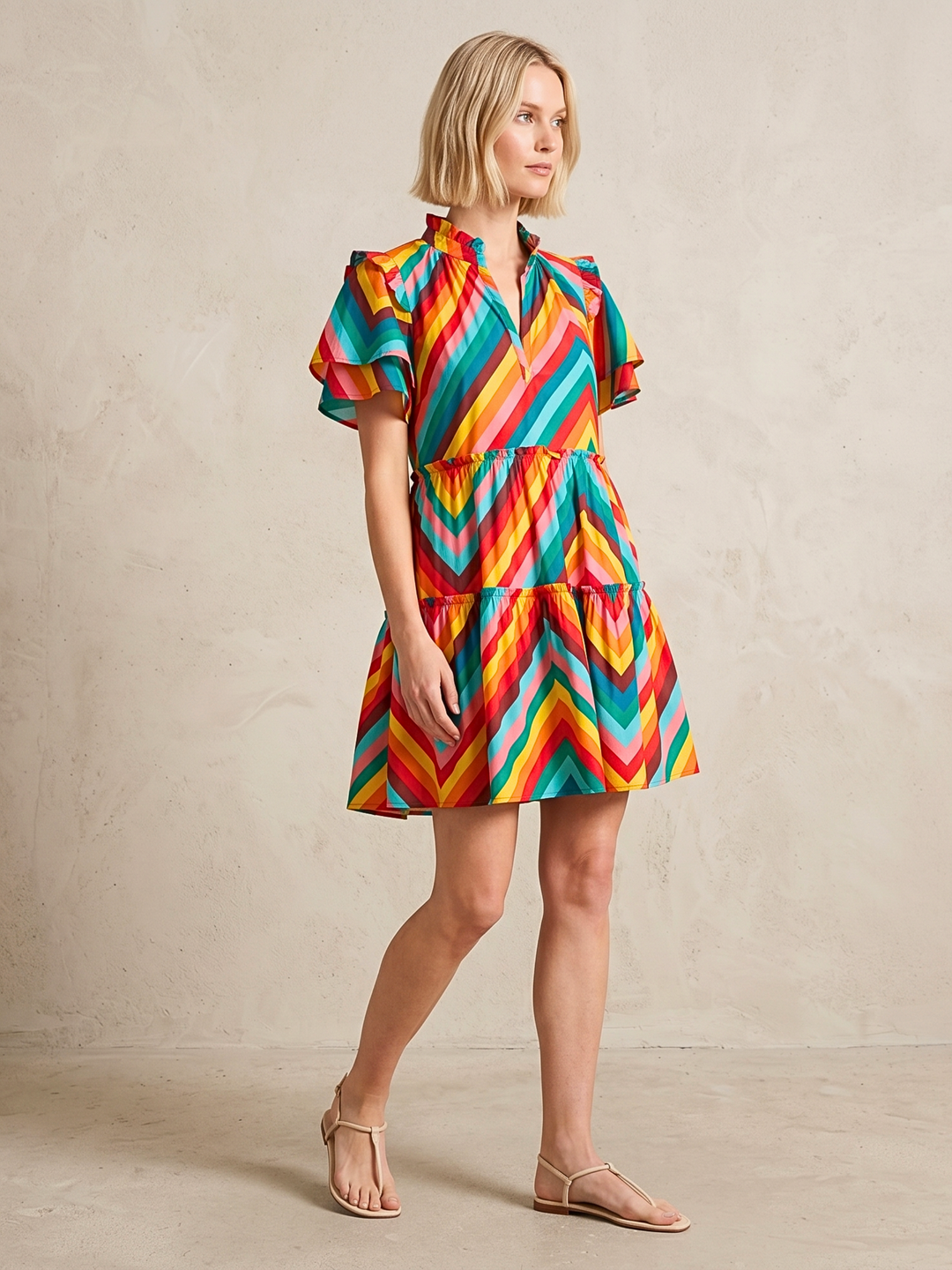 MADRID TIERED MINI DRESS