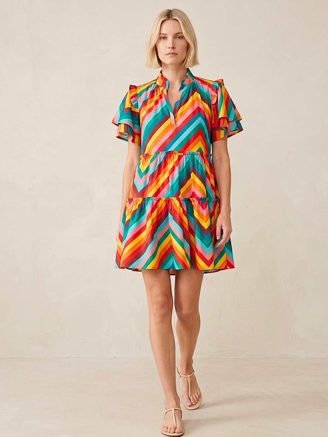 MADRID TIERED MINI DRESS