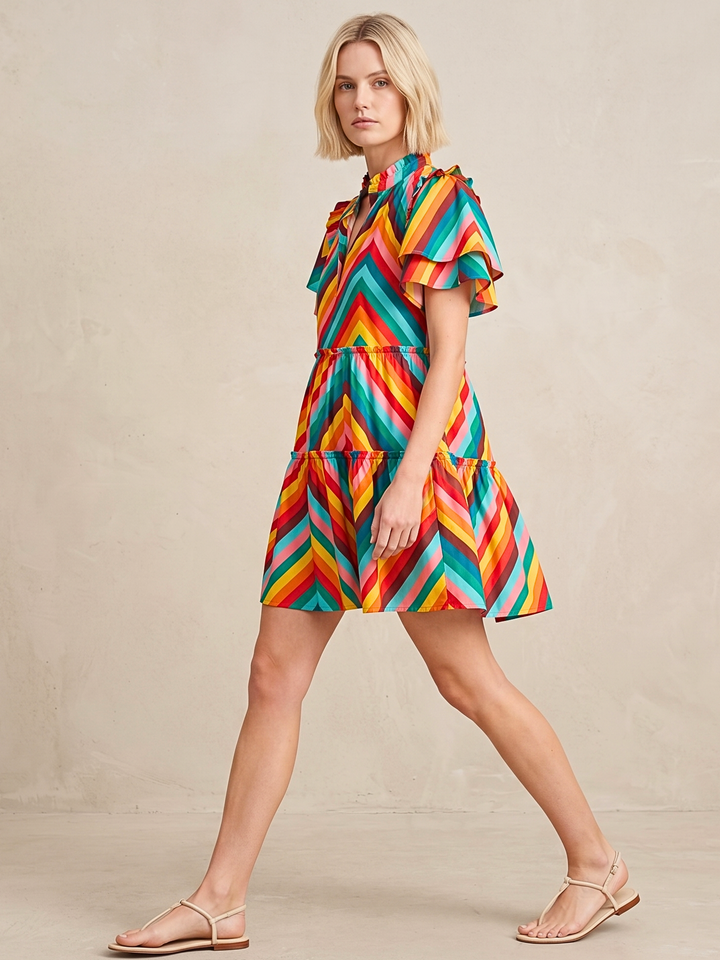 MADRID TIERED MINI DRESS
