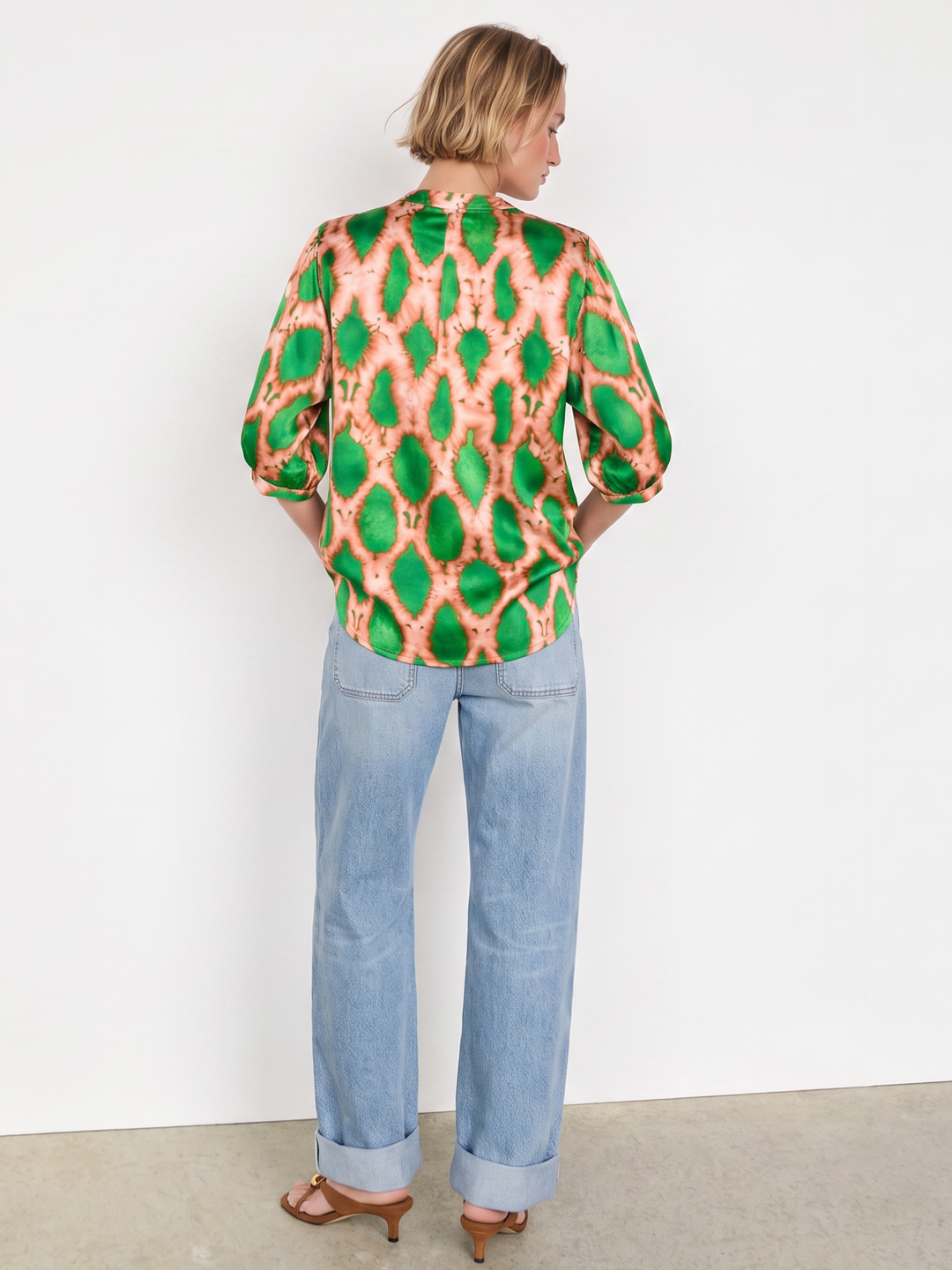 MARINE SATIN POPOVER TOP