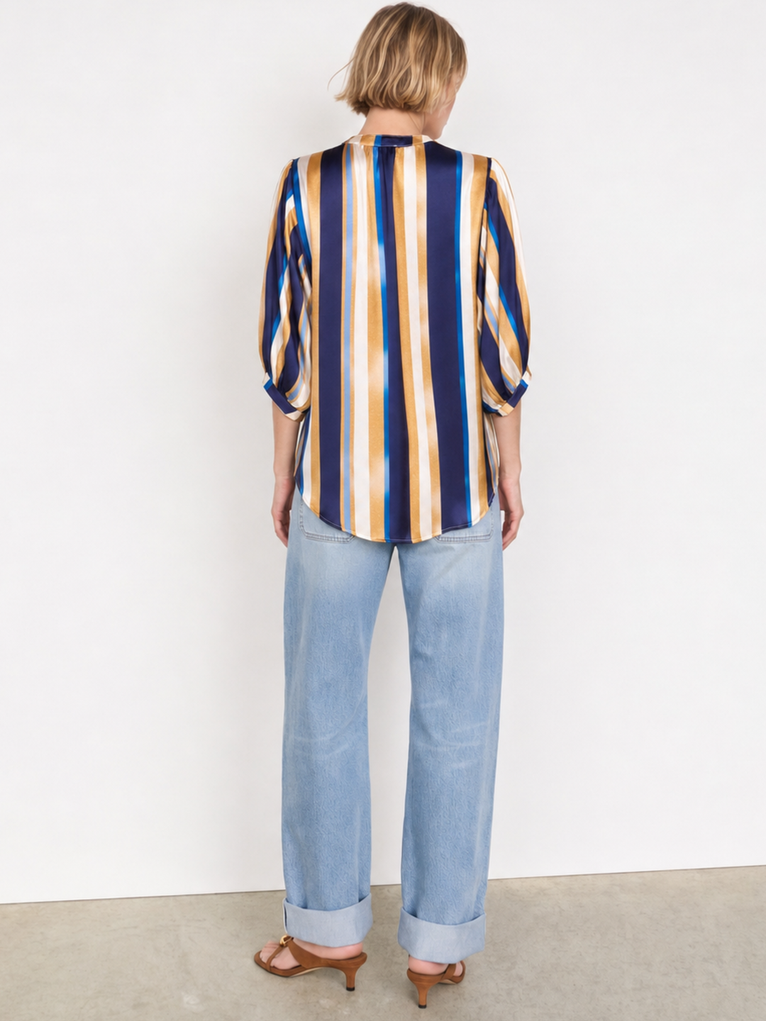 MARINE SATIN POPOVER TOP