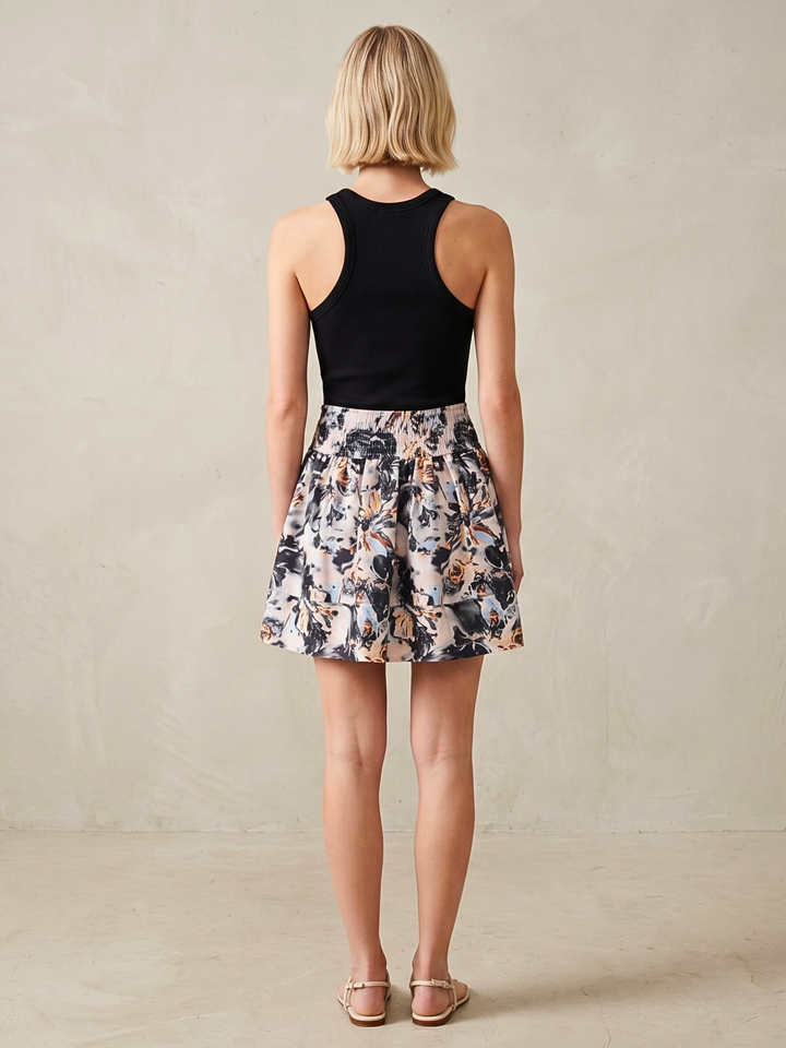Melanie Effortless Smocked Mini Skirt