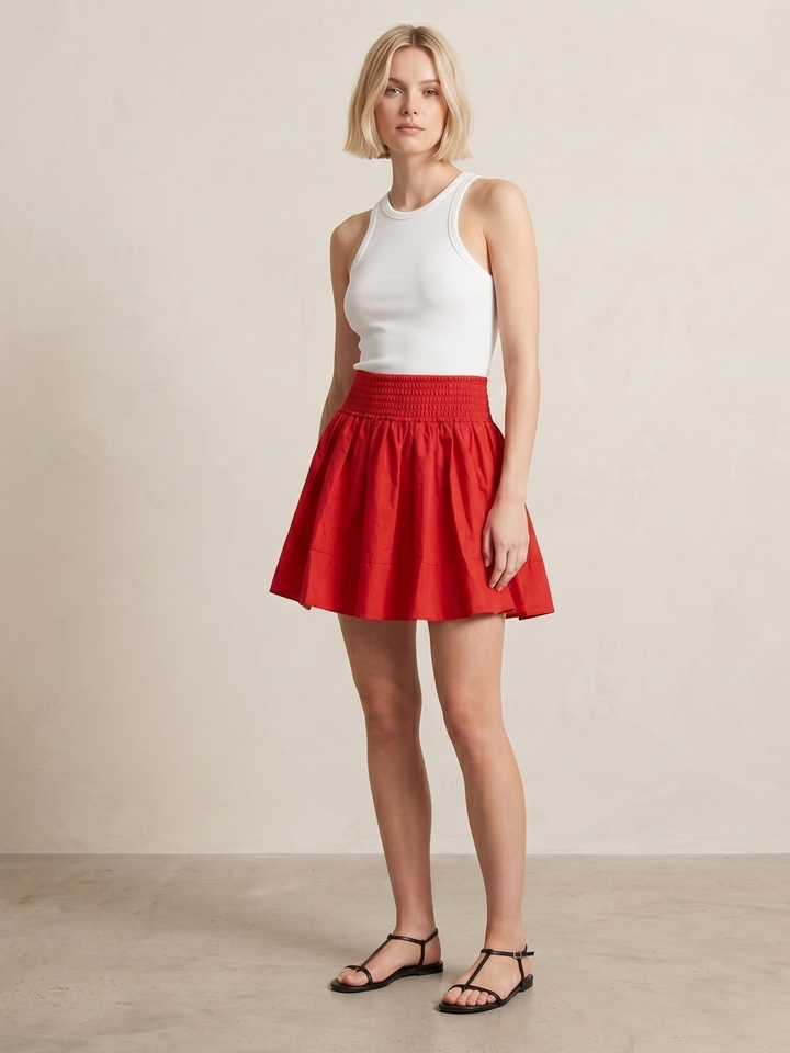 Melanie Effortless Smocked Mini Skirt