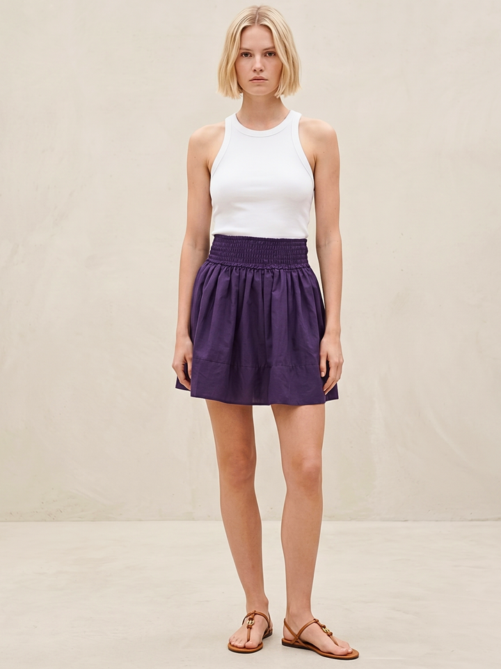 Melanie Effortless Smocked Mini Skirt