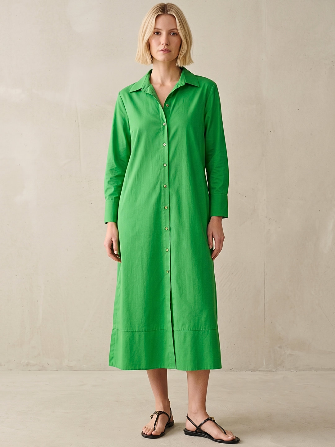 MILAN BUTTON DOWN MINI SHIRT DRESS