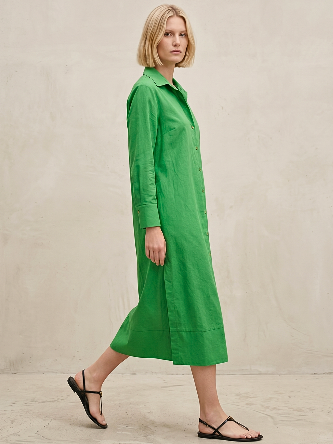 MILAN BUTTON DOWN MINI SHIRT DRESS