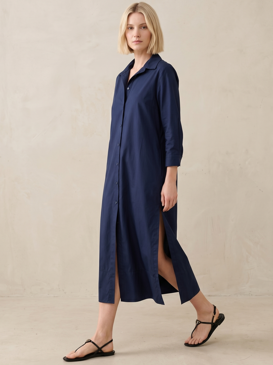 MILAN BUTTON DOWN MINI SHIRT DRESS