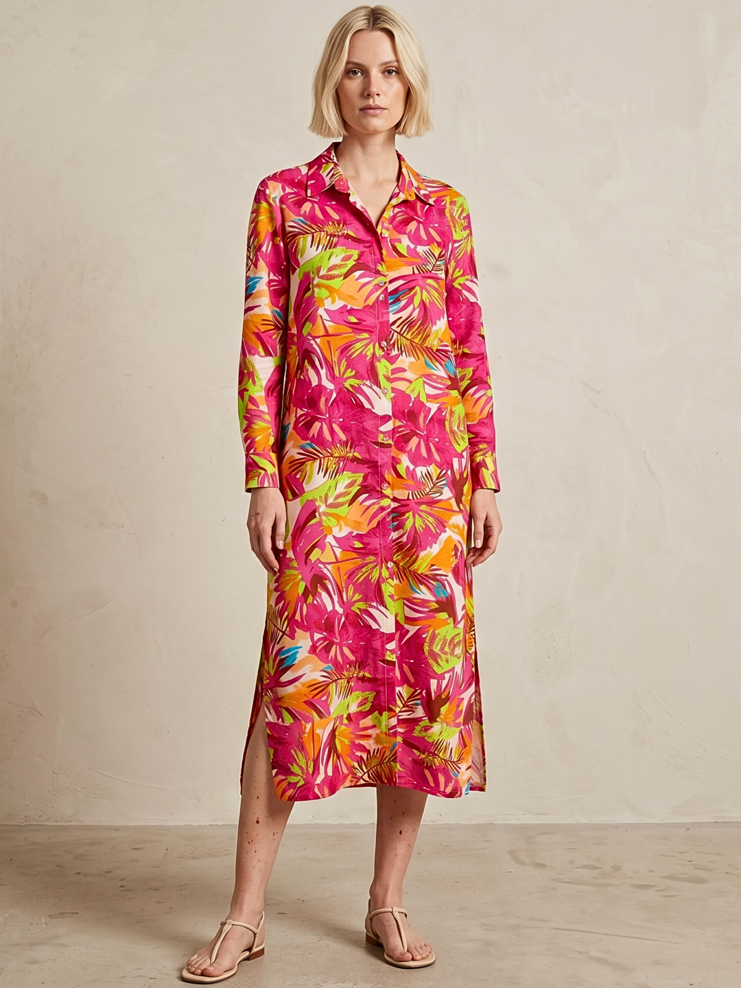 MILAN BUTTON DOWN MINI SHIRT DRESS