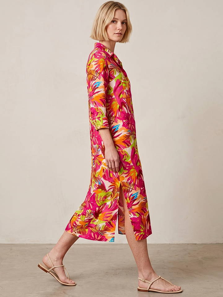 MILAN BUTTON DOWN MINI SHIRT DRESS