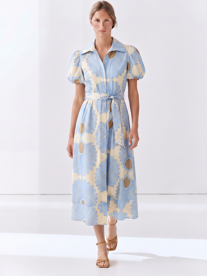 Millie Midi Shirt Cotton Belted Dress