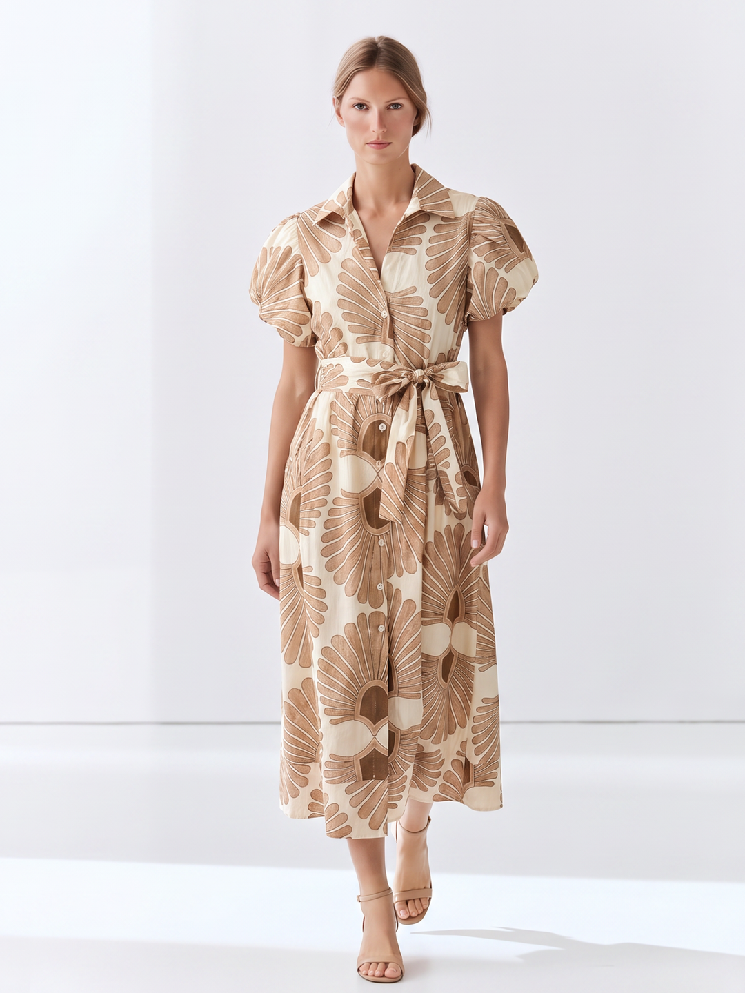 Millie Midi Shirt Cotton Belted Dress