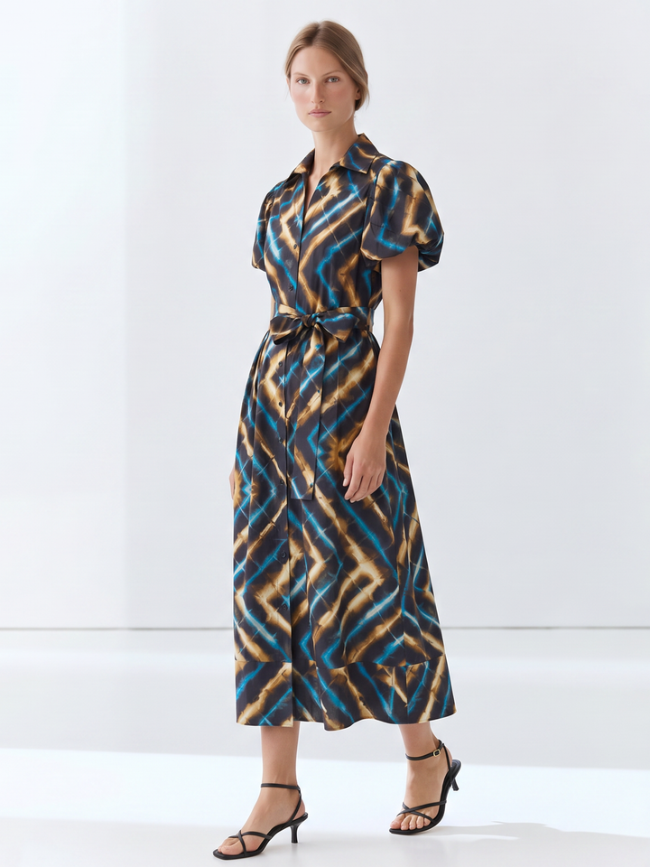 Millie Midi Shirt Cotton Belted Dress