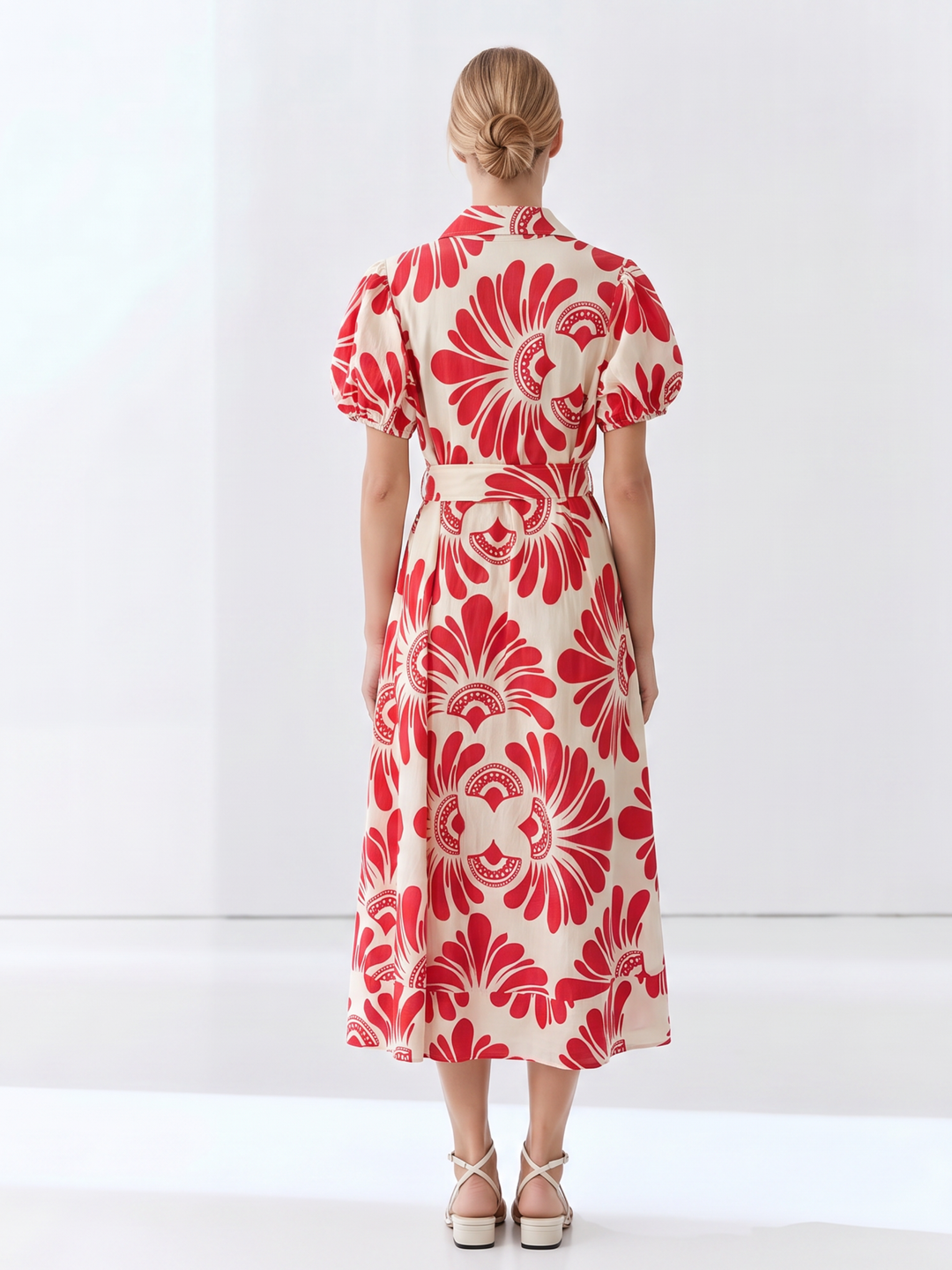 Millie Midi Shirt Cotton Belted Dress