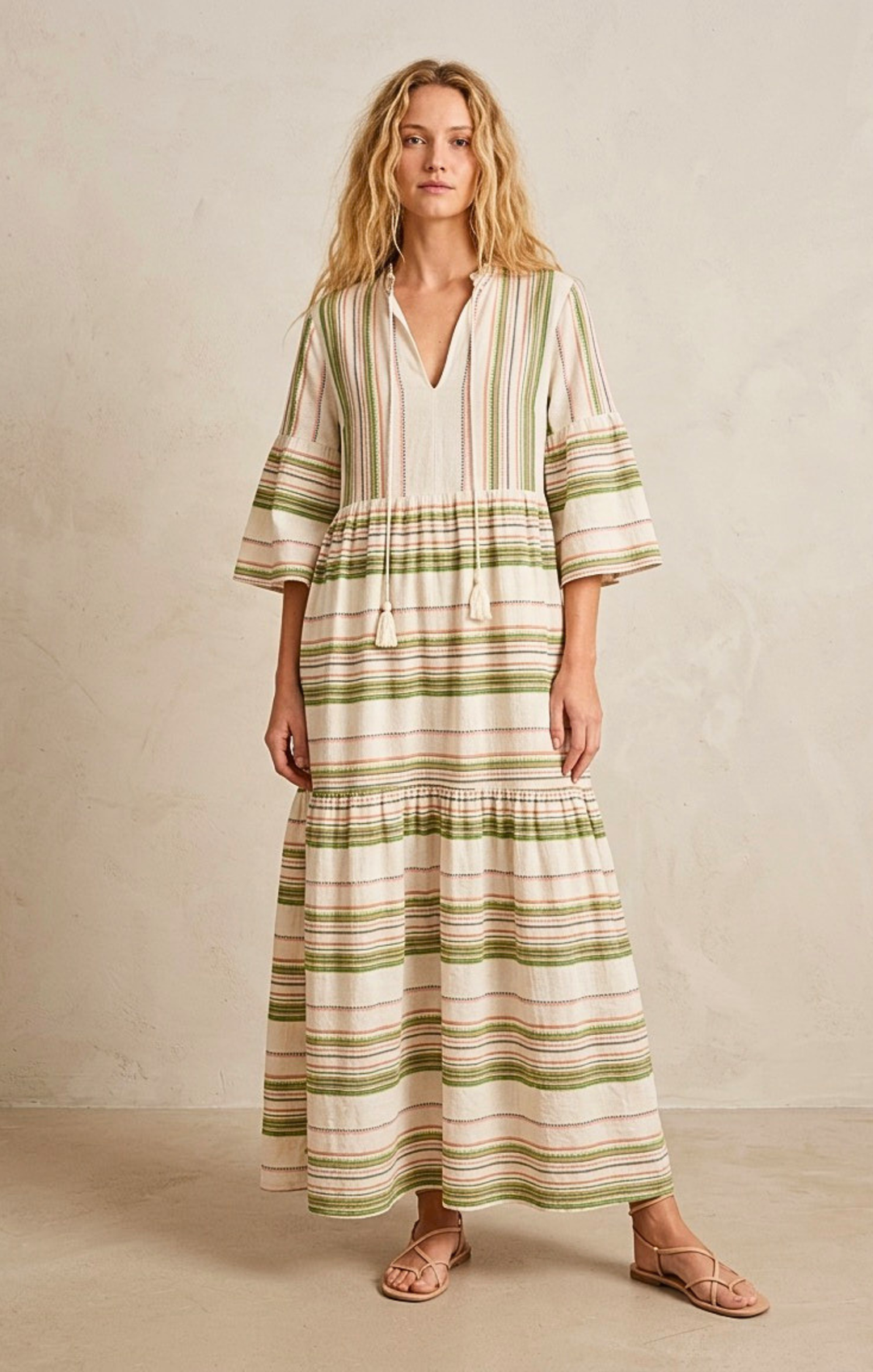 MIRAMAR BOHEMIAN TIERED MAXI DRESS