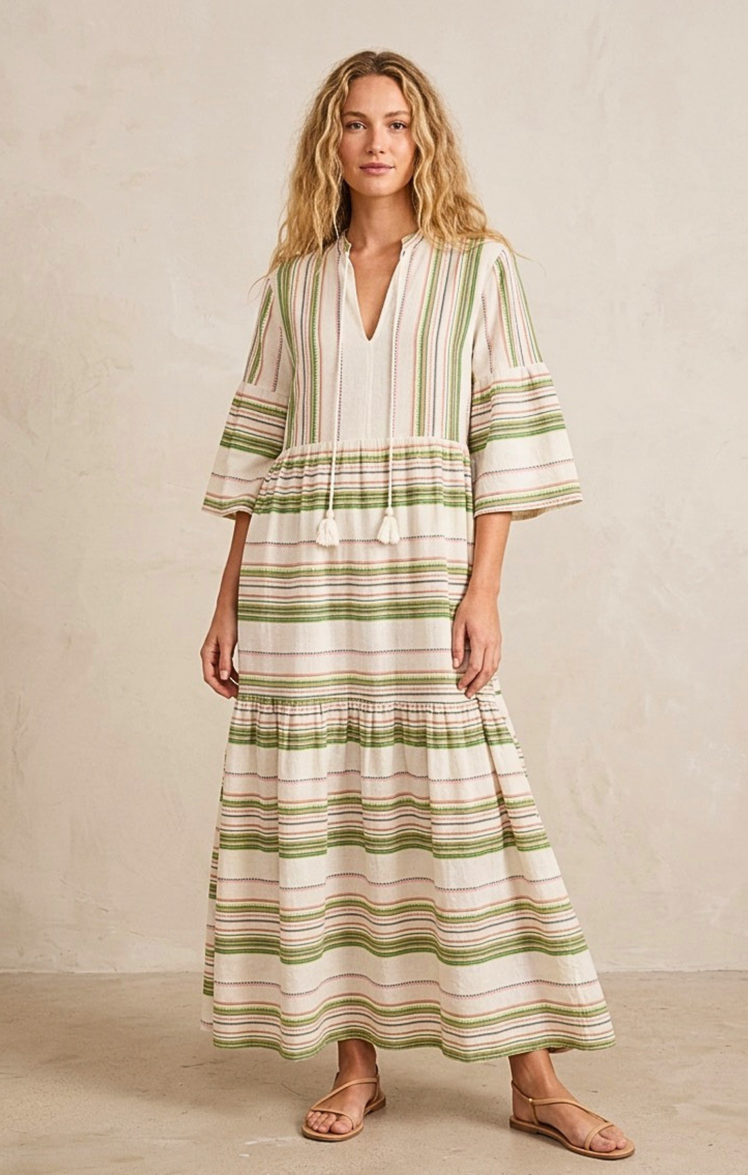 MIRAMAR BOHEMIAN TIERED MAXI DRESS