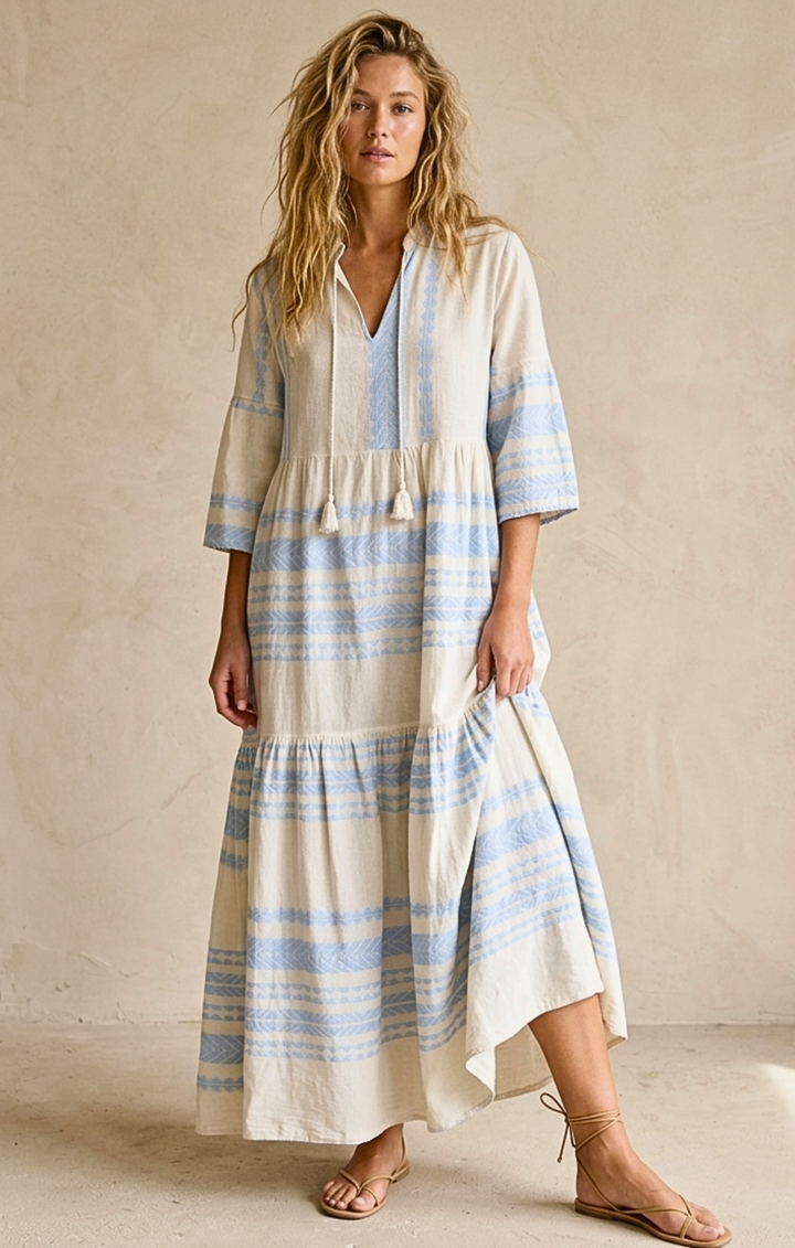 MIRAMAR BOHEMIAN TIERED MAXI DRESS